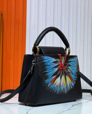 LV Printed Top Handle Bag