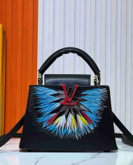 LV Printed Top Handle Bag