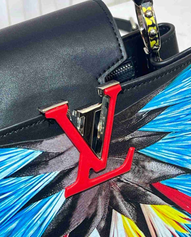 LV Printed Top Handle Bag