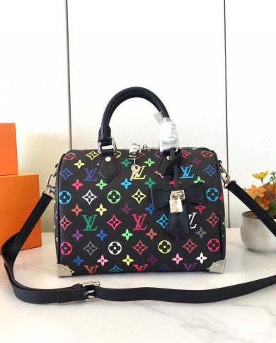 LV Printed Top Handle Crossbody Bag