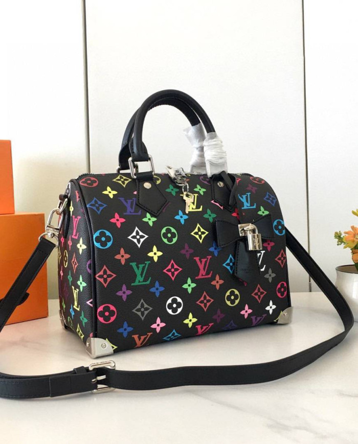 LV Printed Top Handle Crossbody Bag