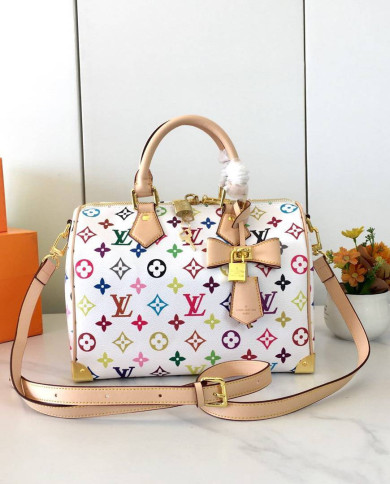 LV Printed Top Handle Crossbody Bag