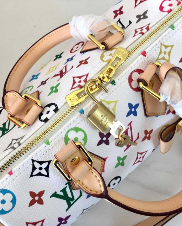 LV Printed Top Handle Crossbody Bag