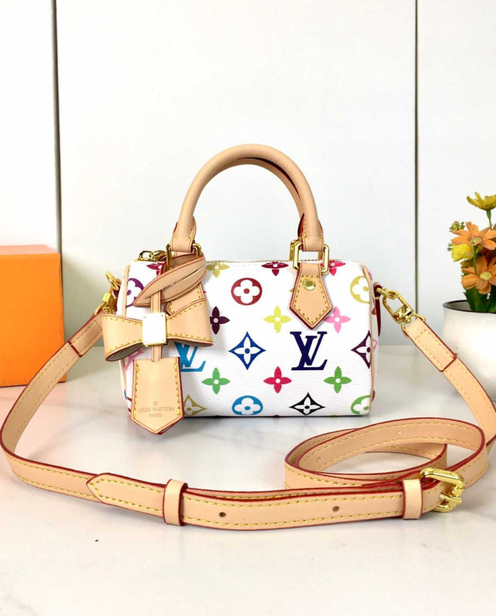 LV Printed Top Handle Crossbody Bag