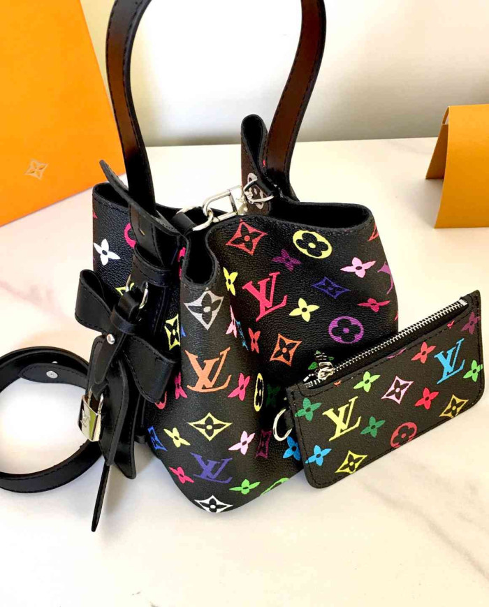 LV Printed Bucket Bag with Coin Purse