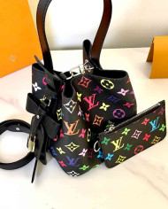 LV Printed Bucket Bag with Coin Purse