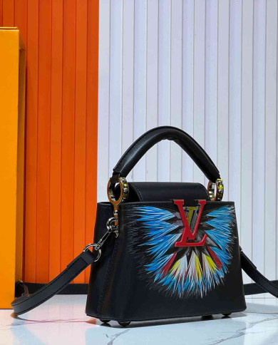 LV Printed Top-Handle Bag