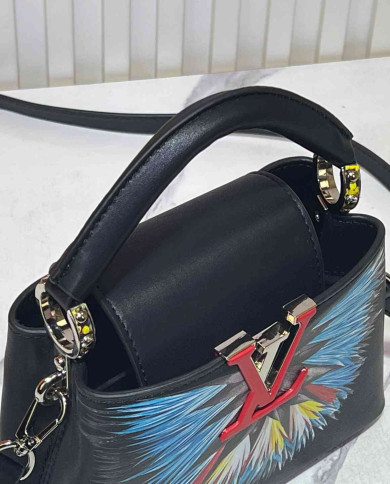 LV Printed Top-Handle Bag