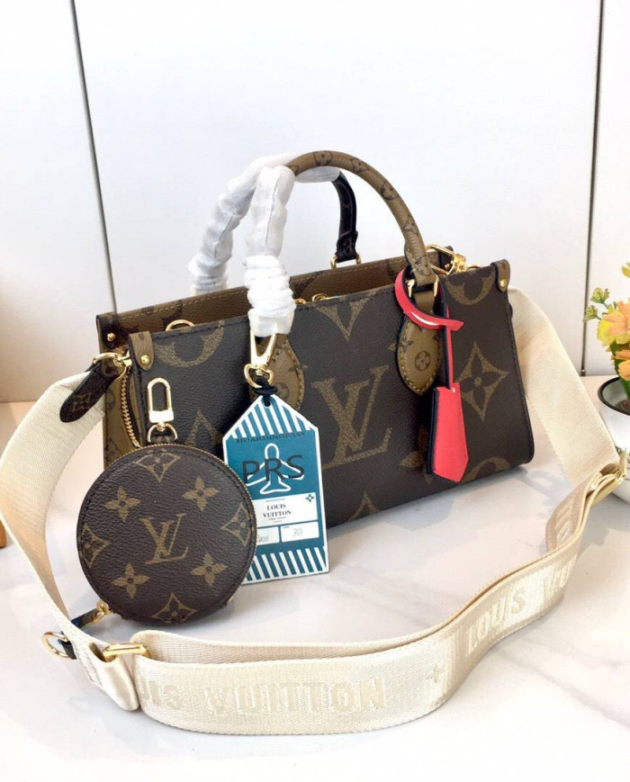LV Monogram Top Handle Crossbody Bag with Coin Purse
