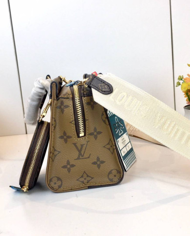 LV Monogram Top Handle Crossbody Bag with Coin Purse