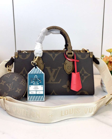 LV Monogram Top Handle Crossbody Bag with Coin Purse