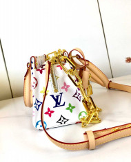 LV Printed Top Handle Crossbody Bag with Chain
