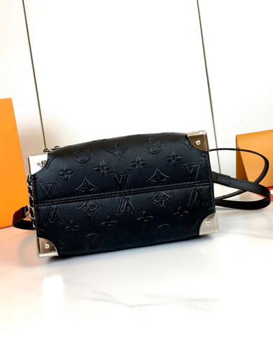 LV Embossed Top Handle Crossbody Bag