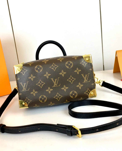 LV Embossed Top Handle Crossbody Bag