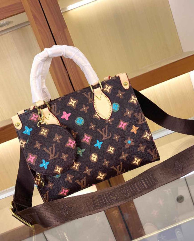 LV Monogram Top Handle Crossbody Bag with Coin Purse