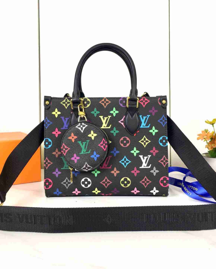 LV Monogram Top Handle Crossbody Bag with Coin Purse