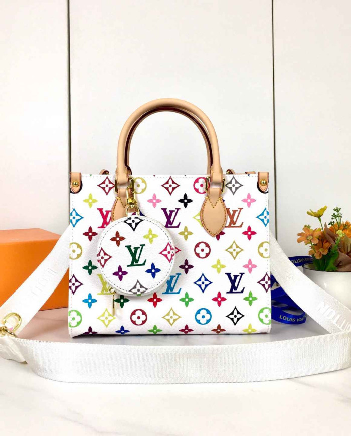 LV Monogram Top Handle Crossbody Bag with Coin Purse