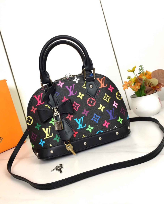 LV Printed Top Handle Crossbody Bag
