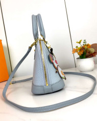 LV Printed Top Handle Crossbody Bag with Charm