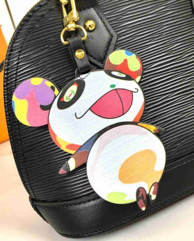 LV Printed Top Handle Crossbody Bag with Charm