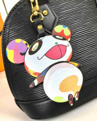 LV Printed Top Handle Crossbody Bag with Charm