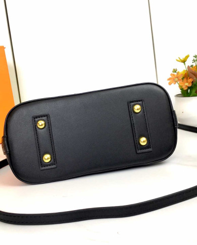 LV Printed Top Handle Crossbody Bag with Charm