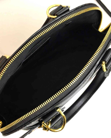 LV Printed Top Handle Crossbody Bag with Charm