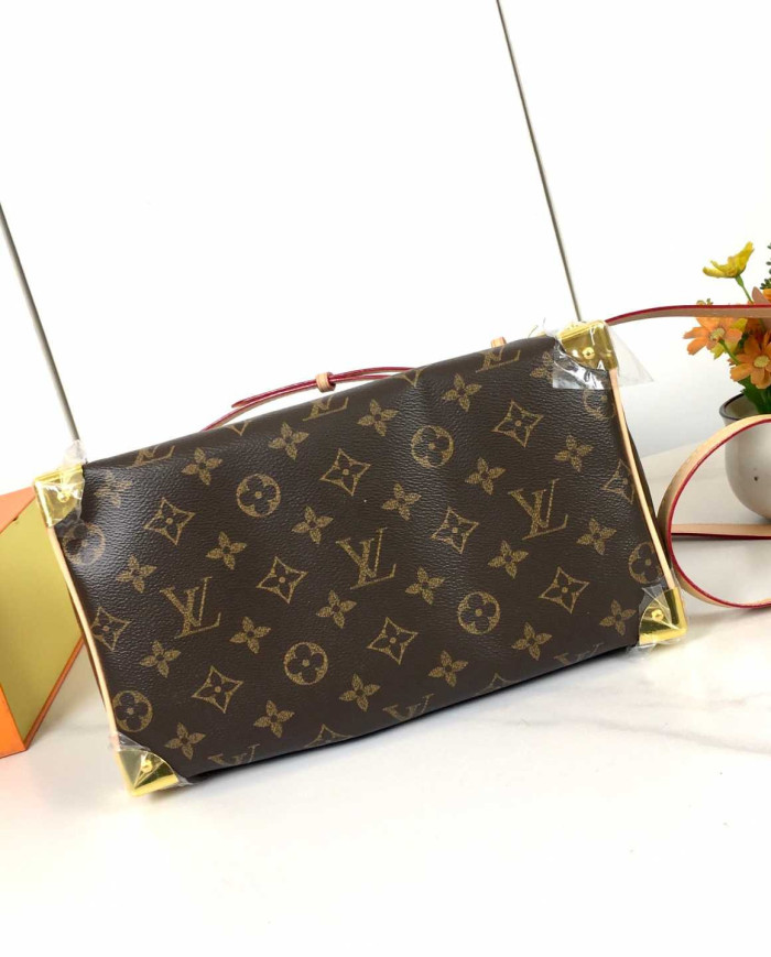 LV Monogram Top Handle Crossbody Bag