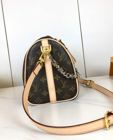 LV Monogram Top Handle Crossbody Bag with Charms