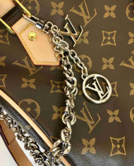 LV Monogram Top Handle Crossbody Bag with Charms