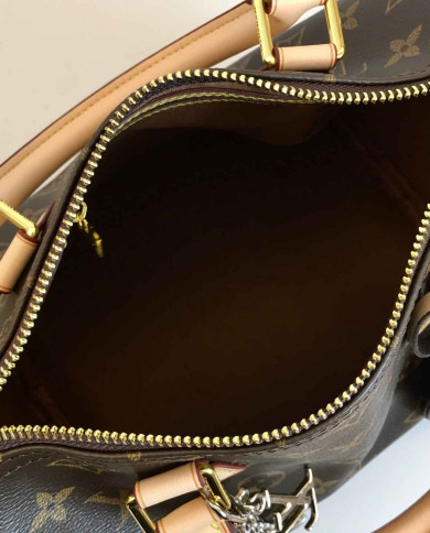 LV Monogram Top Handle Crossbody Bag with Charms