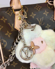 LV Monogram Top Handle Crossbody Bag with Charms