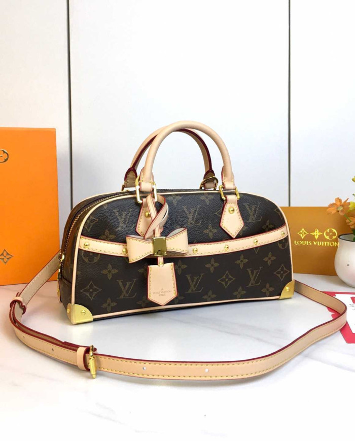 LV Printed Top Handle Crossbody Bag