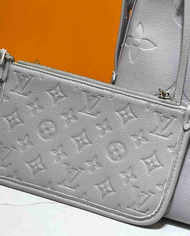 LV Embossed Shoulder Bag with Pouch