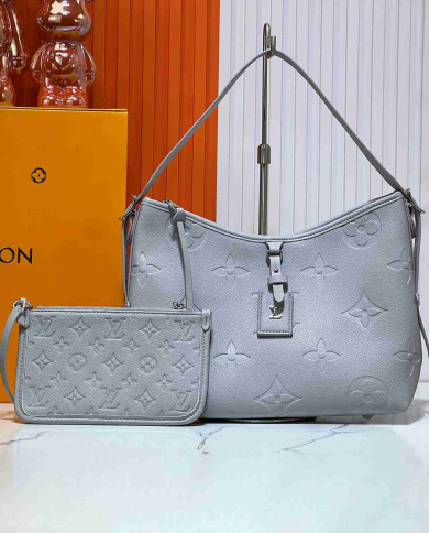 LV Embossed Shoulder Bag with Pouch