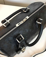 LV Embossed Top Handle Crossbody Bag