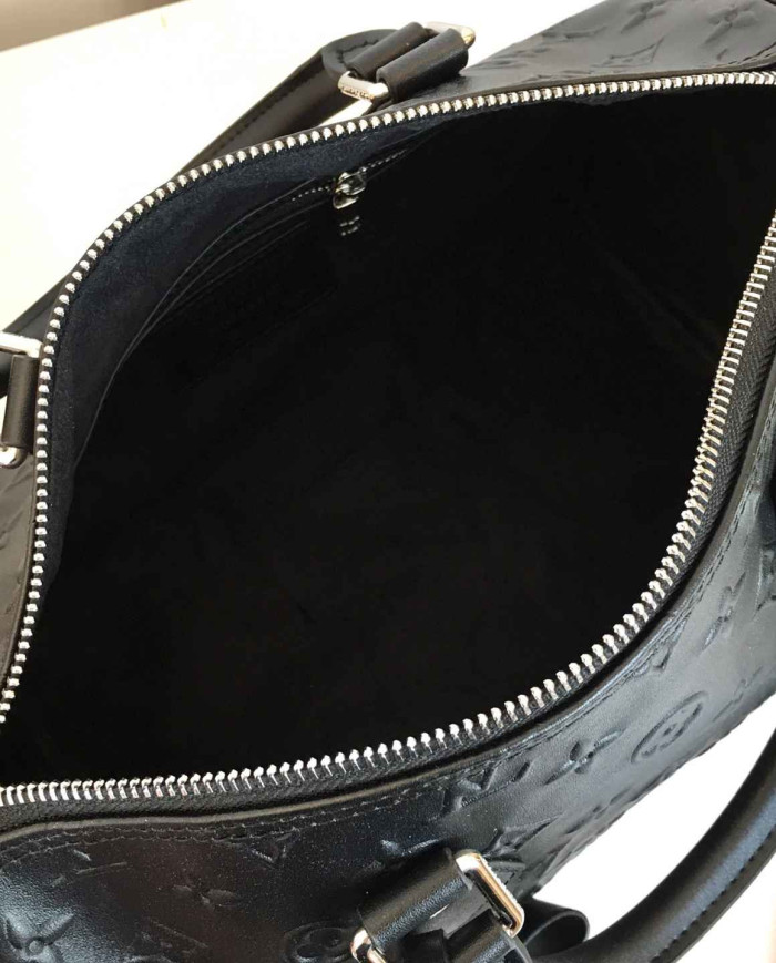 LV Embossed Top Handle Crossbody Bag