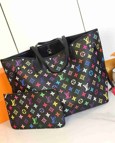 LV Printed Tote Bag with Pouch