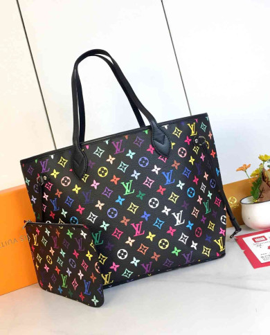 LV Printed Tote Bag with Pouch