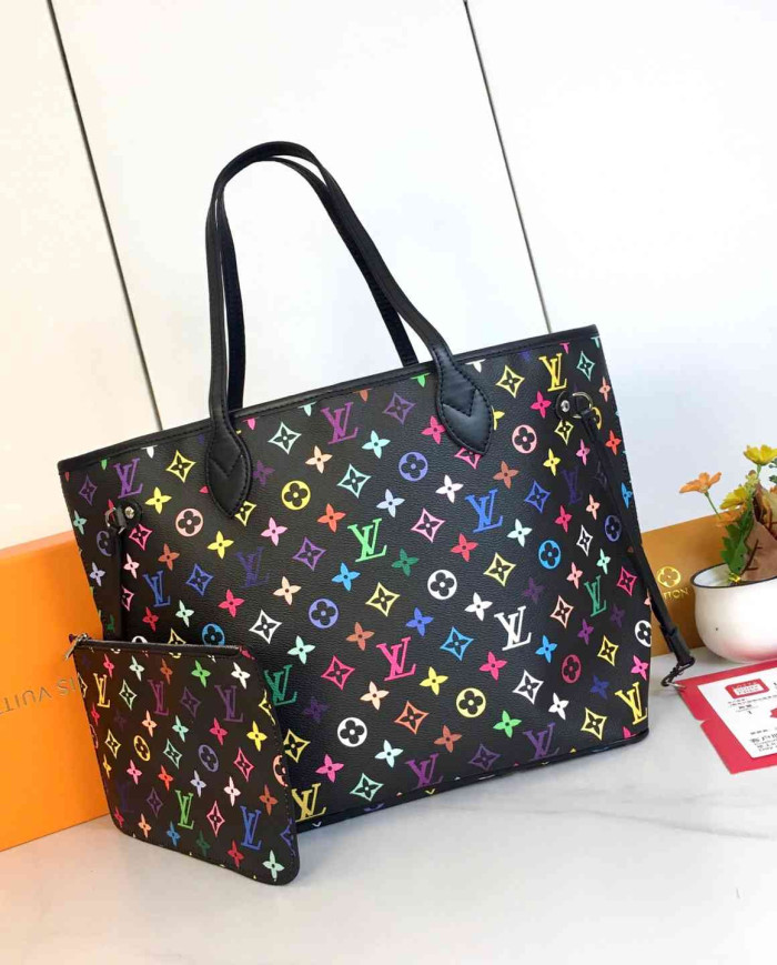 LV Printed Tote Bag with Pouch