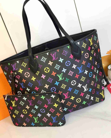 LV Printed Tote Bag with Pouch