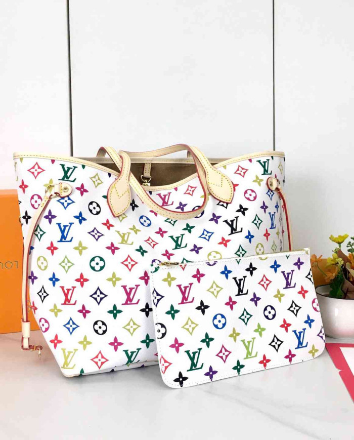 LV Printed Tote Bag with Pouch