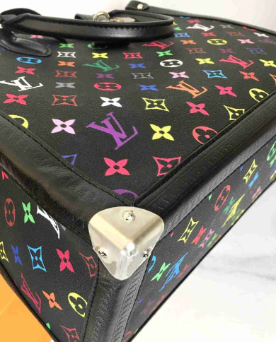 LV Printed Top Handle Tote Bag