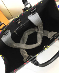 LV Printed Top Handle Tote Bag