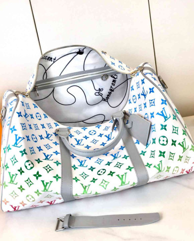 LV Printed Duffle Bag