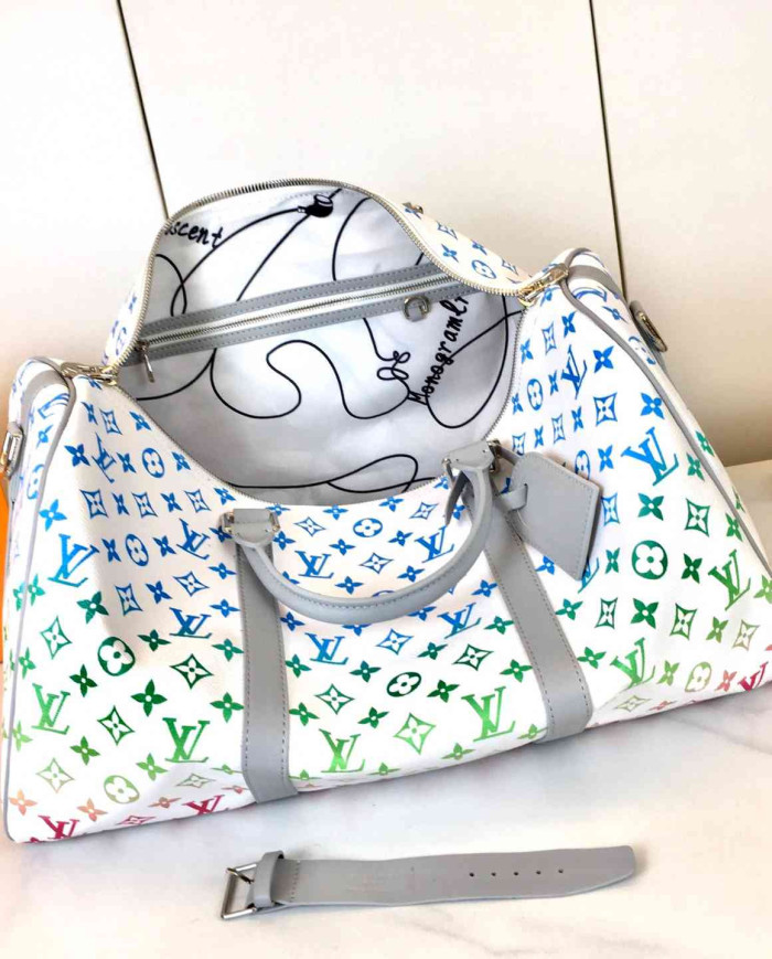 LV Printed Duffle Bag