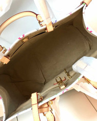 LV Printed Top Handle Tote Bag