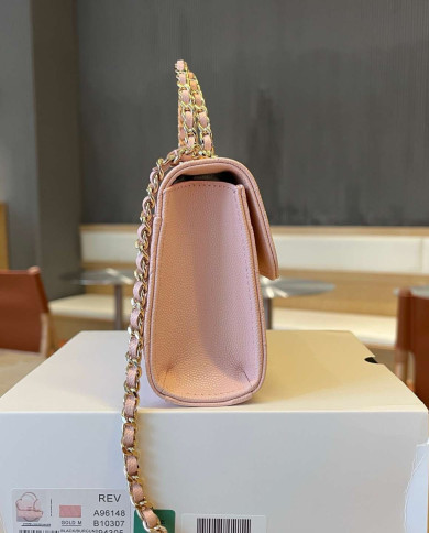 Chanel Quilted Top Handle Chain Bag