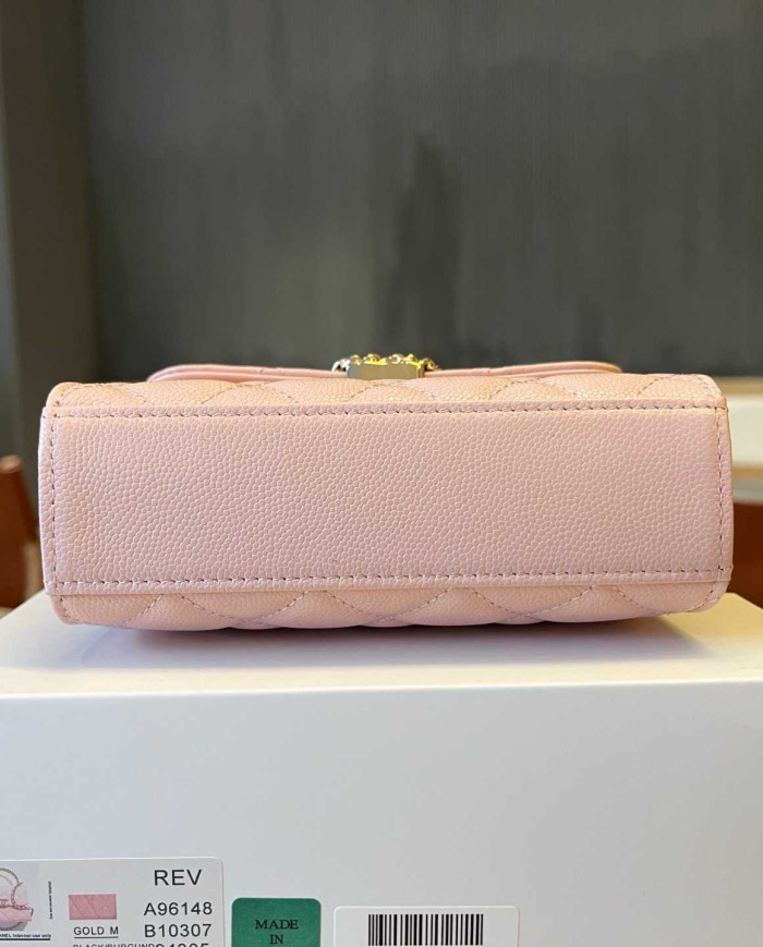 Chanel Quilted Top Handle Chain Bag