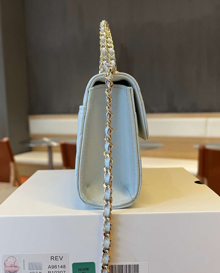 Chanel Quilted Top Handle Chain Bag